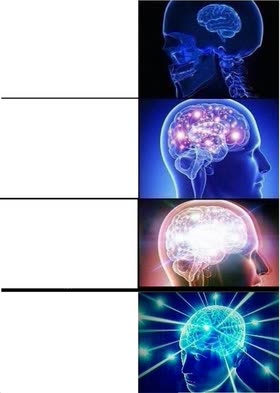 Expanding Brain meme template